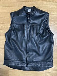 SAMS MOTORCYCLE サムズモーターサイクルLEATHER VEST レザーベスト 本革　長瀬智也　野村周平　bluco ヘルズエンジェルズ　MCベスト