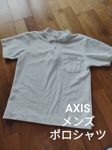 AXIS メンズ 半袖ポロシャツ ホワイト