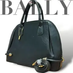 極希少✨　BALLY　バリー　ショルダーバッグ　オールレザー　緑色　ヴィンテージ