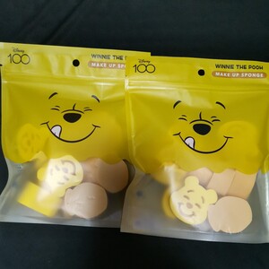 WINNIE THE POOH MAKE UP SPONGE コロンとかわいいメイクアップスポンジ 10個入り 2個セット ムラなく仕上がり 水ありなし くまのプーさん