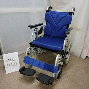 (WC-11534)【中古車椅子】カワムラサイクル　介助式車椅子　KZ16-42　消毒洗浄済み　介護用品