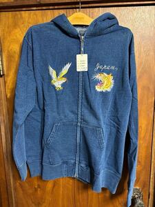 【東洋エンタープライズ】テーラー東洋　TT67431 インディゴ染め　SUKA ZIP PARKA “EAGLE & TIGER Blue サイズXL 未使用