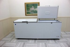 超美品！21年 超美品！超大型 2ドア 冷凍庫 ストッカー チェストフリーザー 755L 大容量 JCMC-755 カギ キャスター付 厨房店舗業務用2