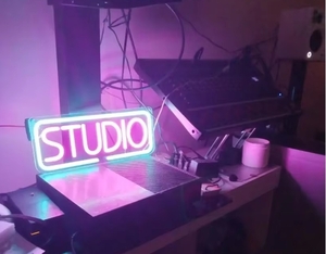 【送料無料♪】 ☆★ STUDIO スタジオネオン★ 音楽スタジオ レコーディングスタジオ MY ROOM ★ LED ネオンサイン ★ USB スイッチ ★☆