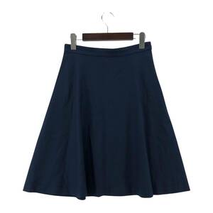 UNTITLED アンタイトル ウール混　Aライン　台形 スカート size2/紺 レディース