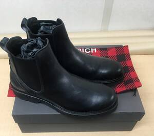 ★箱入り新品★定価\45,100★正規WOOLRICH(ウールリッチ)CHELSEA BOOT★黒★牛革★ウールリッチジャパン物