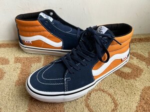 バンズ SK8 Grosso MID スケート グロッソ ミッド Pro us9 ネイビー×オレンジ