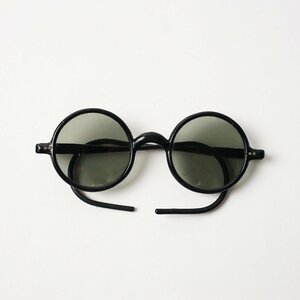 フランス ヴィンテージデッドストック セルフレームサングラス フレンチフレーム ラウンドサングラス サングラス 丸眼鏡めがね 縄手[B102