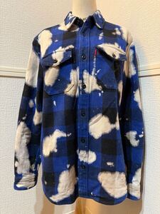 Supreme シュプリーム 13AW Bleached Buffalo Heavyweight Shirt ブリーチ加工 バッファロー チェック ネル シャツ 長袖 シャツ アウター