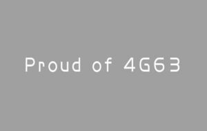 ”Proud of 4G63” 三菱　切り抜きステッカー　白