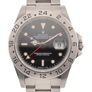 ロレックス ROLEX 16570 ヴィンテージ エクスプローラーII Cal.3185 GMT 自動巻き メンズ 良品 保証書付き A#132821