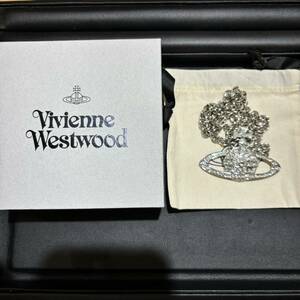 【APS 2956】1円～ Vivienne Westwood ヴィヴィアン ウエストウッド ビッグオーブ ネックレス シルバー 箱 保存袋 有 現状品