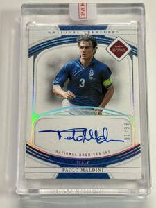 マルディーニ 1/99（直筆 直書きサイン) 2022 Panini National Treasures Archives INK Auto Autographs Paolo Maldini 