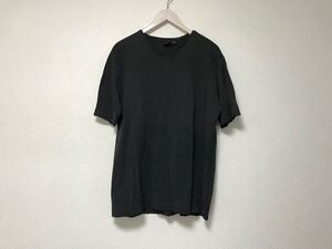 本物ヒューゴボスHUGOBOSSコットンVネック半袖Tシャツメンズサーフアメカジミリタリーストリートスケーターワーク黒ブラックLイタリア製