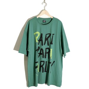 スカラー パリティ ScoLar パリパリパリティー クマ ペイント柄 チュニック Tシャツ 新品 未使用 ユニセックス 男女兼用（グリーン）