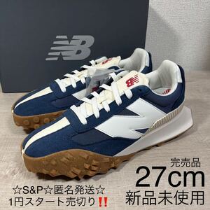 1円スタート売切り 新品未使用 ニューバランス スニーカー 27cm NEW BALANCE XC-72 ネイビー 白 スエード ナイロン 靴 完売品 996 574