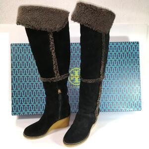 ●tory burch ロングブーツ　ボア　ウェッジ　cassius