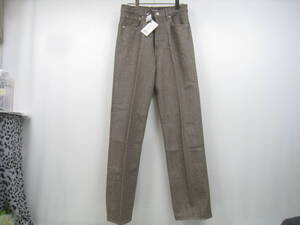 新品 定価29700円 AURALEE オーラリー デニムパンツ ジーンズ A23AP02MD HARD TWIST BROWN DENIM 5P PANTS 茶 ブラウン サイズ26