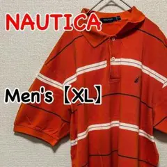 HD88【US輸入】NAUTICA(ノーティカ)　半袖ポロシャツ【XL】オレンジ