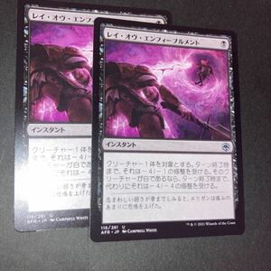 2枚組 レイ　オヴ　エンフィーブルメント　ギャザリング mtg フォーゴトン　レルム探訪