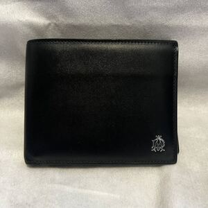 【新品同様！箱付！】dunhill ダンヒル 2つ折り 財布 レザー ブラック L2R332A