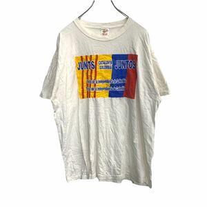 FRUIT OF THE LOOM 半袖 プリントTシャツ XLサイズ フルーツオブザルーム ホワイト 古着卸 アメリカ仕入 t2206-3164