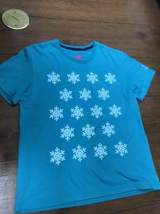 カリマー Karrimor Tシャツ レディース M 水色×雪の結晶プリント h1