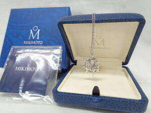 ★未使用極美 MIKIMOTO ミキモト アコヤ真珠 約5.8mm パール ネックレス MS刻印 トップSVロジウム仕上げ ネックレス スターリング刻印☆彡