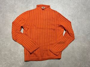 HERMES エルメス ニット セーター モックネック オレンジ vintage 90s 00s y2k archive アーカイブ ジャケット ブルゾン レザー