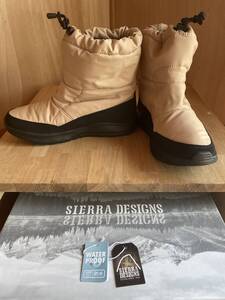 未使用28㎝シエラデザインSIERRADESIGNSスノーブーツ黒×サンドベージュゆうパック着払い