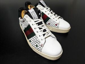 グッチ 6 Gucci シェリーライン limited　edition オフホワイト レザースニーカー 9404