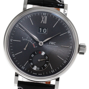 IWC SCHAFFHAUSEN IW516101 ポートフィノ ハンドワインド 8デイズ K18WG ビッグデイト パワーリザーブ 手巻き メンズ 保証書付き_826727