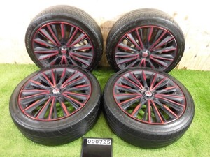 RAYS VERSUSレイズベルサス18インチアルミタイヤセット18×7J5穴PCD114.3グッドイヤー イーグルREVSPEC RS-02 215/45R18夏タイヤ 中古ZC725