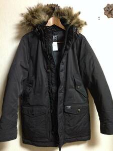 【新品】Abercrombie&Fitch アバクロ Vintage-Inspired Parka ヴィンテージインスパイアード パーカー ブラック M