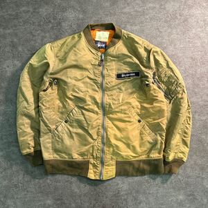 【stussy】AIR FORCE TYPE MA-1 ブルゾン　ジャンパー　ミリタリー　古着　紺タグ　ジャケット