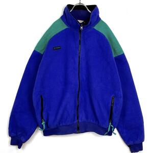 USA製 90s Columbia コロンビア フリースジャケット 青 パープル