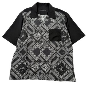 SOPHNET. PATTERN MIX ALOHA SHIRT 定価26,000円 sizeM BLACK SOPH-200026 ソフネット バンダナ シャツ