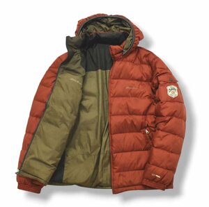 ★2way！ エディーバウアー EDDIE BAUER EB 650 フィルパワー リバーシブル ダウン ジャケット XL レッド x ブラウン アウトドア ウェア★