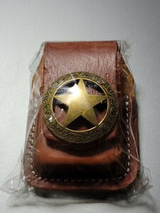 新品未使用　ジッポ　ケース　本皮　zippo leather case 星　スター