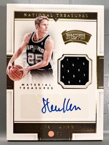 SSSP最高級/99 Auto Jersey 15 Panini 国宝 Steve Kerr スティーブ・カー NBA 直筆 サイン Bulls ブルズ 3連覇 Spurs バスケ Warriors 監督