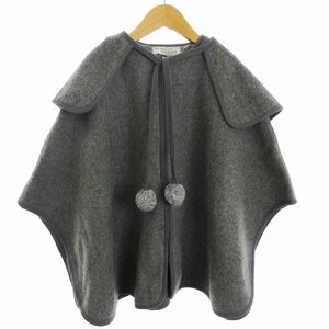 ジバンシィ アンファン GIVENCHY ENFANTS ポンチョ ケープ セット ウール混 グレー 110A ■GY14 キッズ