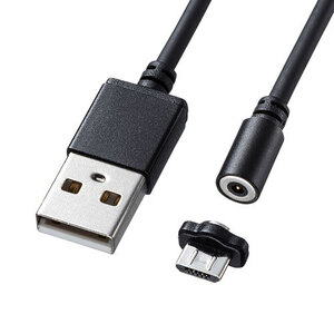 サンワサプライ 超小型Magnet脱着式microUSBケーブル 1m KU-CMG1 /l