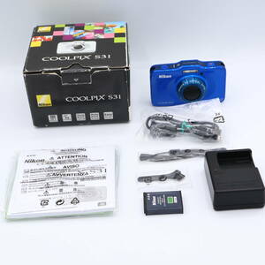 Nikon デジタルカメラ COOLPIX S31 防水5m 耐衝撃1.2m ブルー S31BL　#240404_22003262