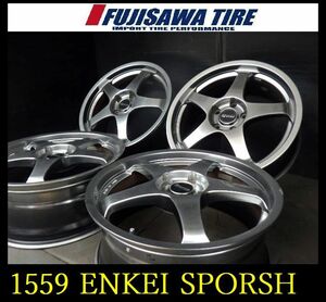 【1559】T8110074◆ENKEI SPORSH◆18x7.5J 5穴 PCD114.3 +55◆4本◆ヴェゼル CR-V オデッセイなど