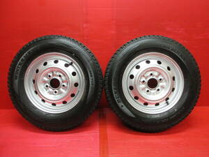 マツダ ボンゴ純正14インチホイール 2本 4.5J 5H 114.3 DUNLOP WINTER MAXX SV01 165/80R14 97/95N LT スタッドレスタイヤ 日産 バネット