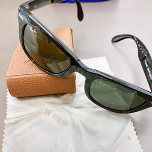 【激レア】RayBan/レイバン Wayfarer Folding サングラス RB4105 601/ブラック/グリーン系/折りたたみ式/ケース付き