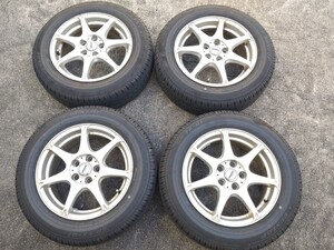 23年バリ溝■ダンロップ SP TX-01 185/65R15 DIOS Style7 PCD100 6J+43■5H マナレイスポーツ