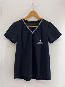 DOUBLE STANDARD CLOTHING◆ESSENTIAL/半袖カットソー/Vネック/38/ナイロン/BLK/2508-201-213B