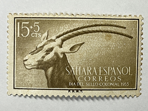 外国切手　SAHARA ESPANOL　1955　15+5CTS
