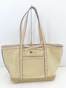 ■ KATE SPADE NEW YORK ケイトスペード ニューヨーク Pxru4825 ハンド トート バッグ ゴールド レディース E